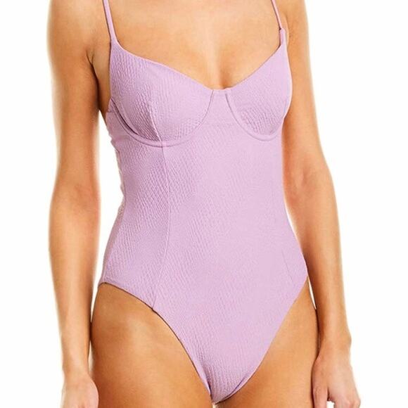 onia XS New Isabella Underwire High Leg Swimsuit Cheeky Croc